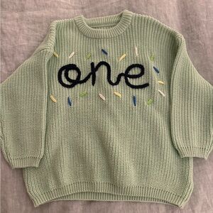 “One” Year Old Birthday Sweater